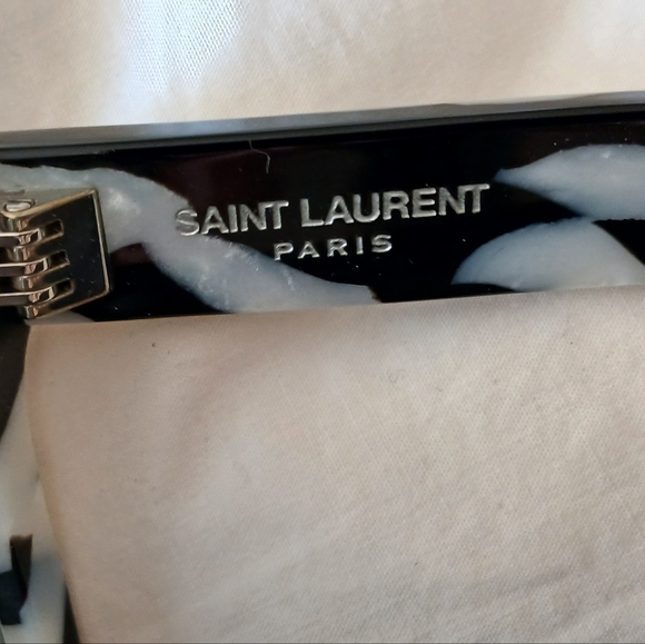 New. Saint Laurent Paris square Zebra sunglasses with case - Picture 4 of 14